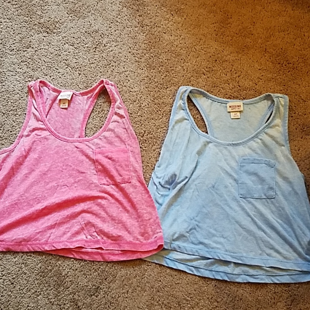 2 racer back crop tops